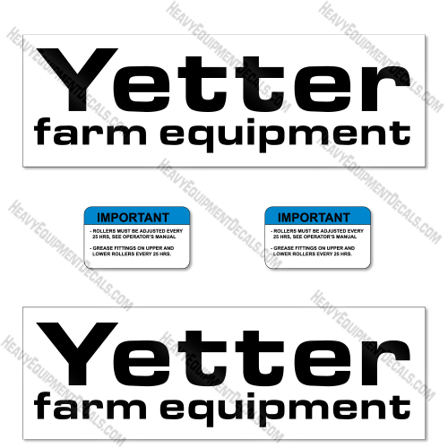 Yetter Farm Equipment Logo Decal Kit Farm Equipment-  Aftermarket Kit 