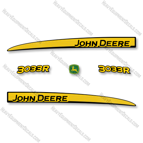 John Deere 3033R Closed Cab Decal Kit Compact Tractor - Aftermarket Kit  decal kit, deere, john deere