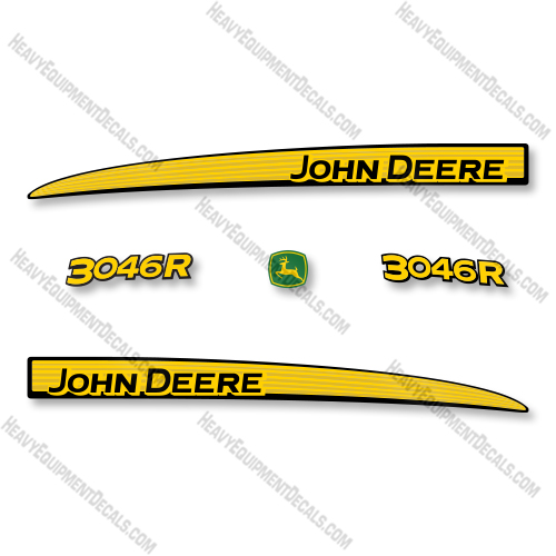 John Deere 3046R Decal Kit Compact Tractor - Aftermarket Kit   decal kit, deere, john deere