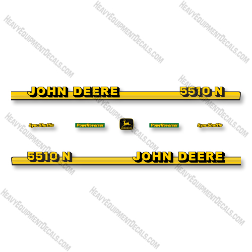 John Deere 5510N Decal Kit Tractor - Aftermarket Kit   decal kit, deere, john deere