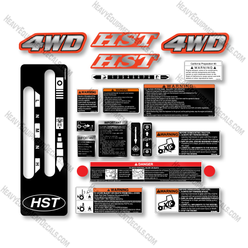 Kubota L2501 Operator Compartment Warnings Decal Kit Tractor - Aftermarket KIt Kubota,decals