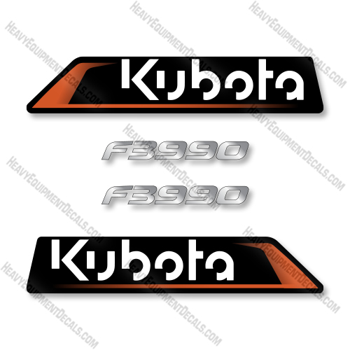 Kubota F3990  Decal Kit Lawn Mower - Aftermarket Kit   Kubota,decals