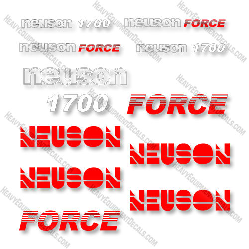 Neuson 1700 Force Decal Kit Excavator -Aftermarket Kit   3001, decal kit, neuson, rd, sw, wacker