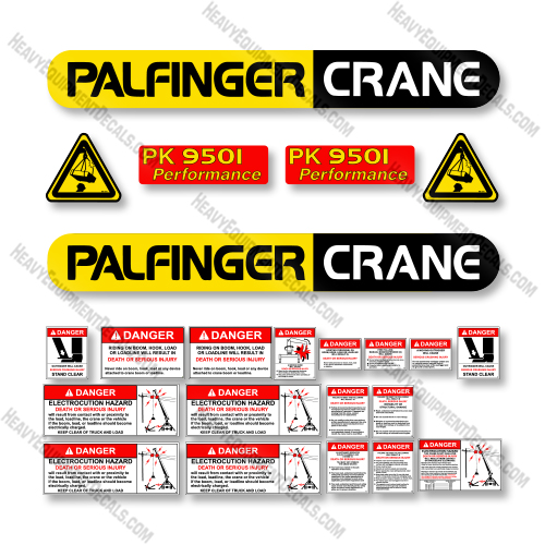 Palfinger PK9501 Decal Kit Crane- Aftermarket Kit 