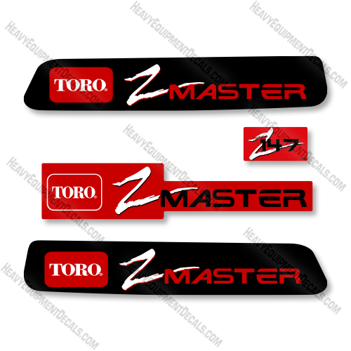 Toro Z-Master Z147 Decal Kit Riding Mower - Aftermarket Kit  decal kit toro