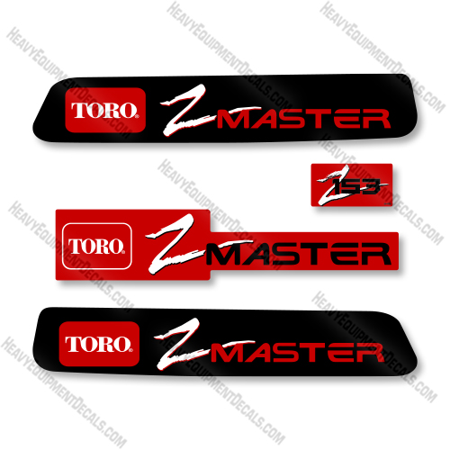 Toro Z-Master Z153 Decal Kit Riding Mower - Aftermarket Kit  decal kit toro