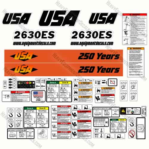 Fits USA 2630ES Decal Kit Scissor Lift 2630, 2630-es, 2630es, decal kit