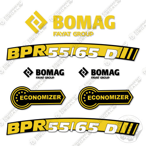 Fits Bomag BPR 55/65 D Decal Kit Vibratory Plate 55, 55/65, 65, 65d, bpr, bpr55, bpr55/65, bpr55/65d, decal kit