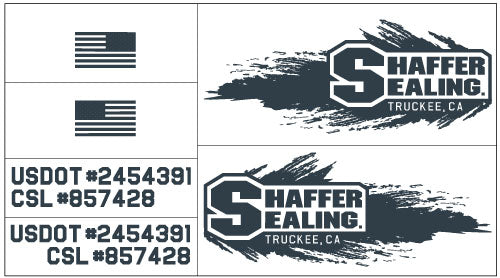 Fits Shaffer Sealing Personal Truck Graphic decal kit