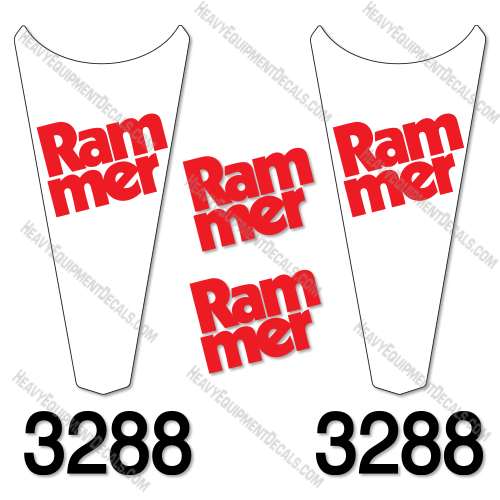 Fits Rammer 3288 Hydraulic Hammer Decal Kit - Style 2 