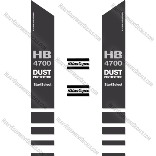 Fits Atlas Copco HB4700 Decal Kit Breaker Hammer 4700, decal kit, hb, hb4700