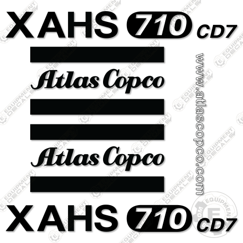 Fits Atlas Copco XAHS710 CD7 Decal Kit Air Compressor 710, atlas, atlascopco, copco, decal kit, cd7, xahs, xahs710, xahs710cd7