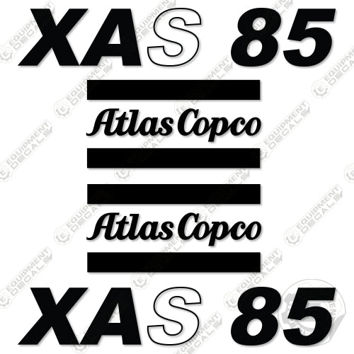 Fits Atlas Copco XAS85 Decal Kit Air Compressor 85, decal kit, xas 85, xas85