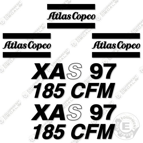 Fits Atlas Copco XAS97 Decal Kit Air Compressor 185, 97, decal kit, xas97