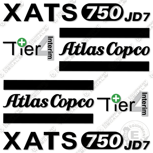 Fits Atlas Copco XATS 750 JD7 Decal Kit Compressor decal kit