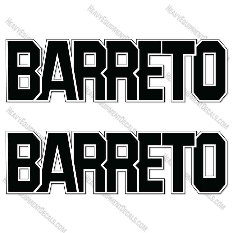 Barreto Trailer 23RTK Decal Kit  trailer, barreto