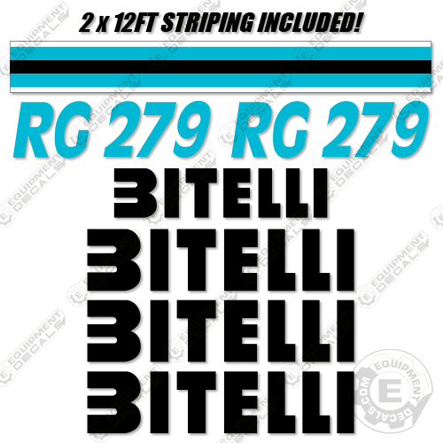 Fits Bitelli RG279 Decal Kit Roller 279, decal kit, rg-279, rg279