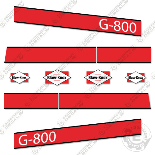 Fits Blaw Knox G-800 Decal Kit Motor Grader 800, decal kit, G-800, G800