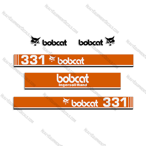 Bobcat 331 Mini Excavator Decals INCR10Aug2021