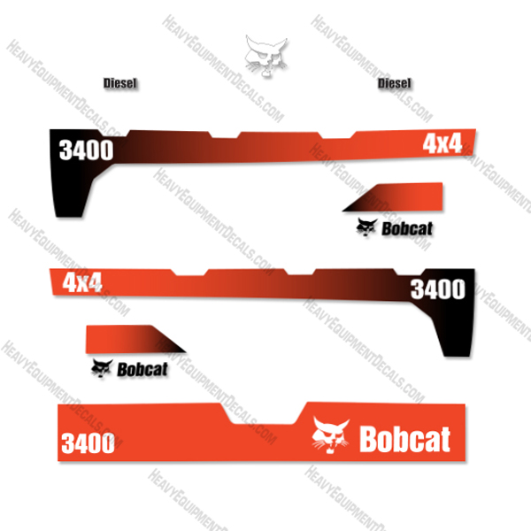 Bobcat 3400 Utility Vehicle UTV Decal Kit INCR10Aug2021