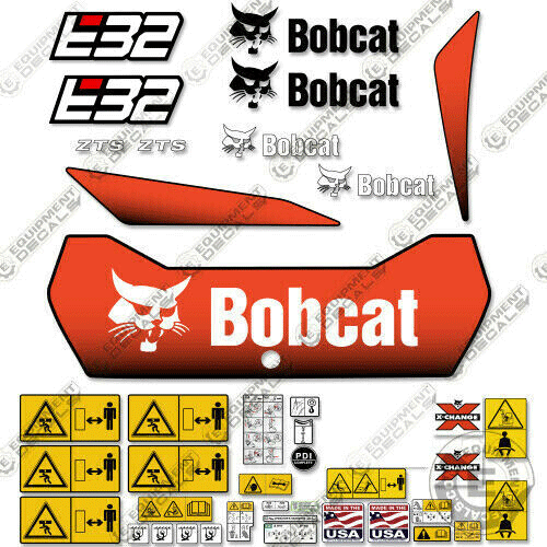Fits Bobcat E32 Decal Kit Mini Excavator (New Style) decal kit