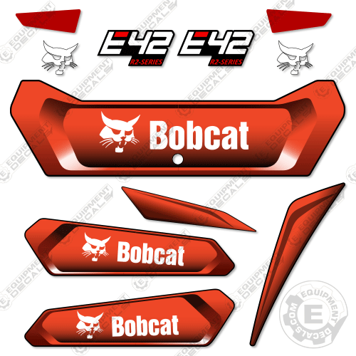 Fits Bobcat E42 Decal Kit Mini Excavator (New Style) 42, decal kit, e-42, e42