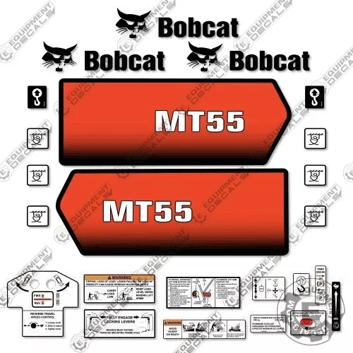 Fits Bobcat MT55 Mini Skid Steer Decal Kit 55, decal kit, mt-55, mt55