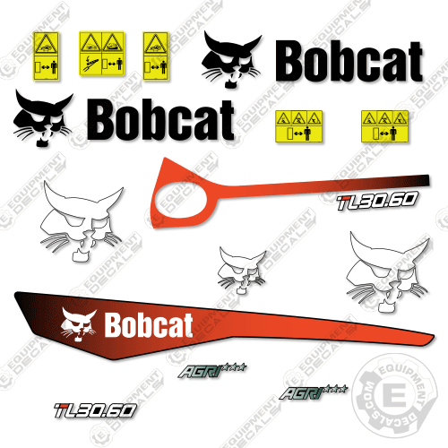 Fits Bobcat TL30.60 Decal Kit Telehandler 30, 60, decal kit, tl30