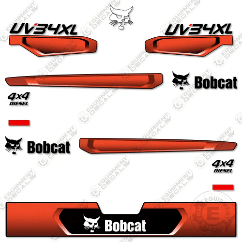 Fits Bobcat UV34XL Diesel Decal Kit Utility Vehicle  34, 34xl, decal kit, uv34, uv34xl