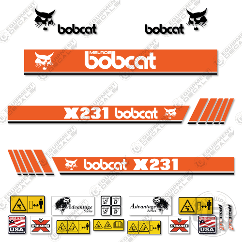 Fits Bobcat X231 Decal Kit Mini Excavator Older 331, decal kit, x231