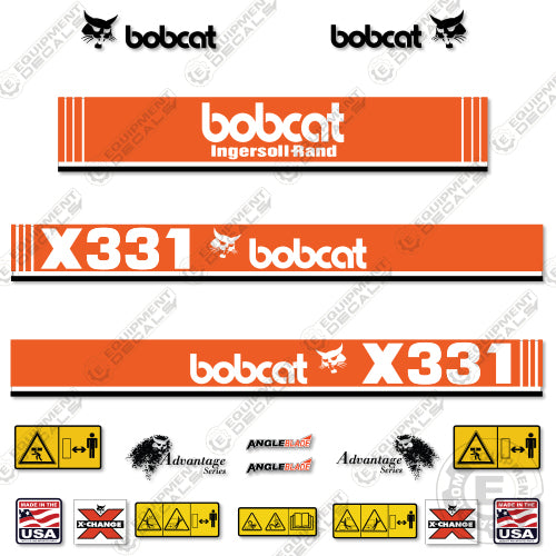 Fits Bobcat X331 Decal Kit Mini Excavator Older 331, decal kit, x331