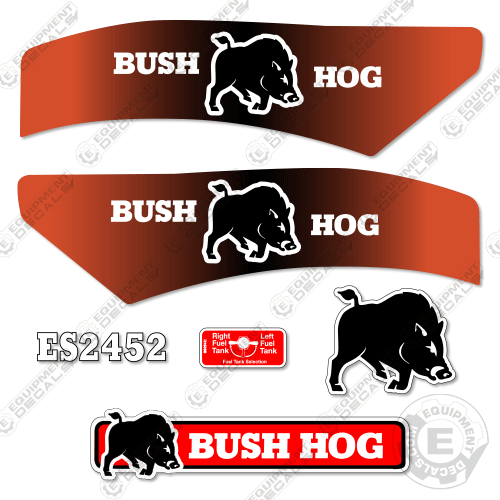 Fits Bush Hog ES2452 Decal Kit Mower 2452, decal kit, es-2452, es2452