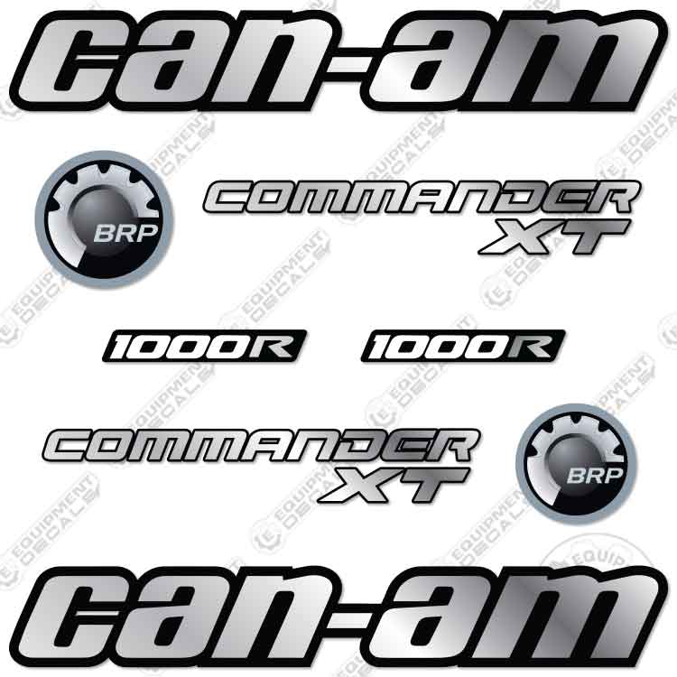 Fits Can-Am Commander XT 1000R Decal Kit Utility Vehicle - CUSTOM ALL SILVER 1000, decal kit, , r 1000, xt