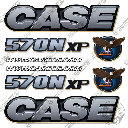 Fits Case 570N XP Decal Kit Tractor Loader 570, 570-n, decal kit, xp