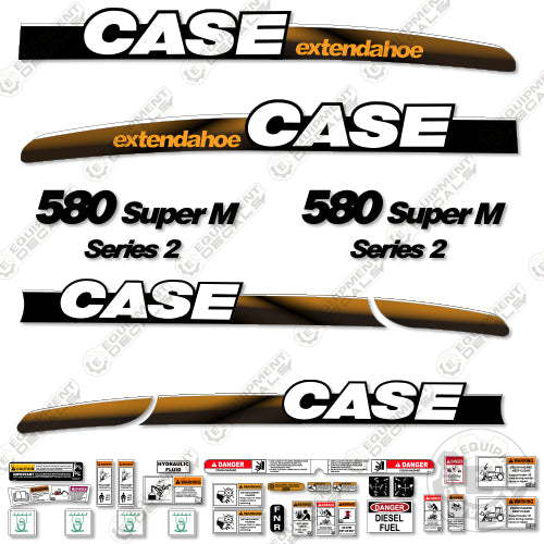Fits Case 580 Super M Decal Kit Series 2 BackHoe Loader 580, 580-m, 580m, decal kit, series-2, series2