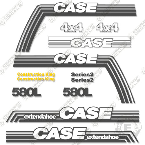 Fits Case 580L Series 2 Extendahoe Decal Kit Backhoe 580, 580-l, 580l, decal kit, extendahoe, l, series2