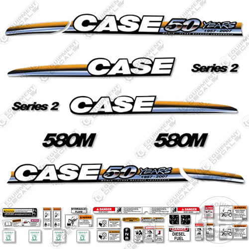 Fits Case 580M Decal Kit 50 Year Anniversary Series 2 Backhoe Loader 580, 580m, decal kit