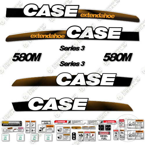 Fits Case 580M Decal Kit Series 3 BackHoe Loader (EXTENDAHOE) 580, 580-m, 580m, decal kit