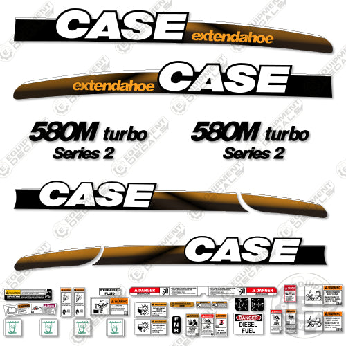 Fits Case 580M Turbo Decal Kit Series 2 BackHoe (EXTENDAHOE) 580, 580-m, 580m, decal kit