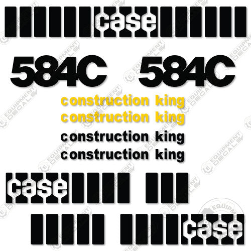 Fits Case 584C Style 2 Decal Kit Forklift 584, 584c, decal kit, forklift