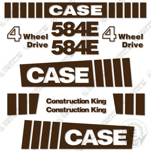 Fits Case 584E Decal Kit Forklift 584, 584e, decal kit, john deere