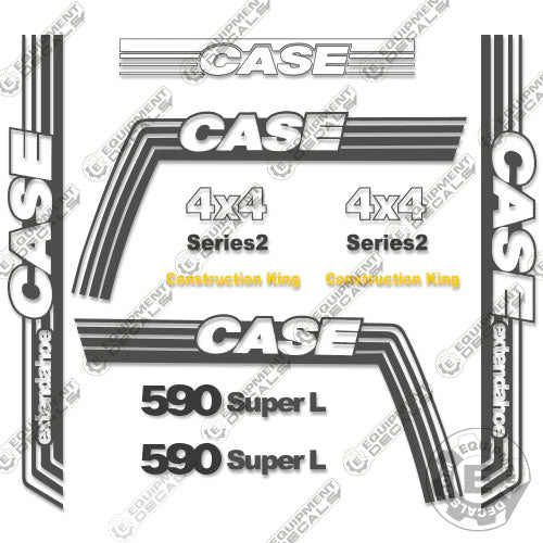 Fits Case 590 Super L Series 2 Decal Kit Extendahoe Backhoe 580super, 590, 590 super l, decal kit, extendahoe, l, series2, superl