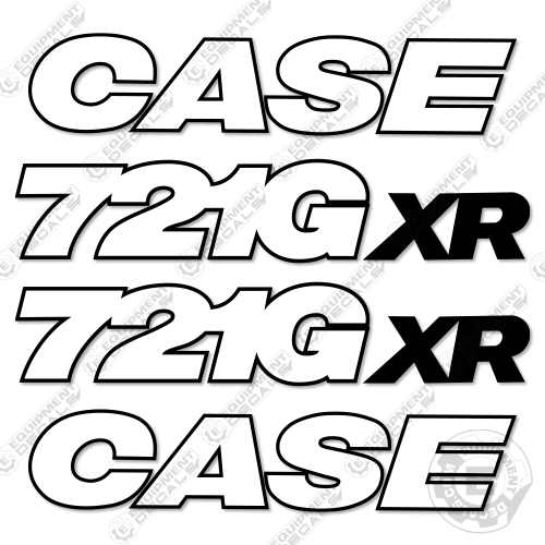 Fits Case 721G XR Decal Kit Wheel Loader - 3M Reflective! 721, 721g, 721g xr, 721gxr, decal kit, g, xr