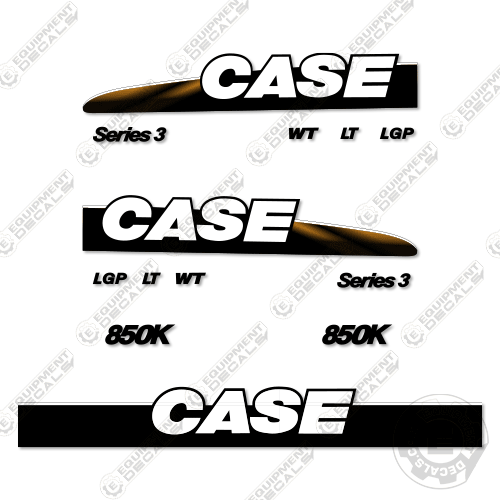 Fits Case 850K Series 3 Decal Kit Dozer 850, 850k, decal kit, series 3, series3