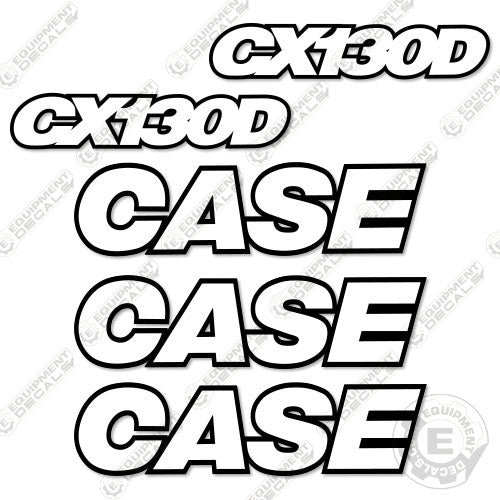 Fits Case CX130D Decal Kit Excavator - 3M Reflective! 130, 130d, cx, cx130, cx130d, d, decal kit