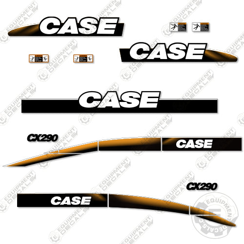 Fits Case CX290 Decal Kit Excavator 290, cx290, cx290lc, decal kit