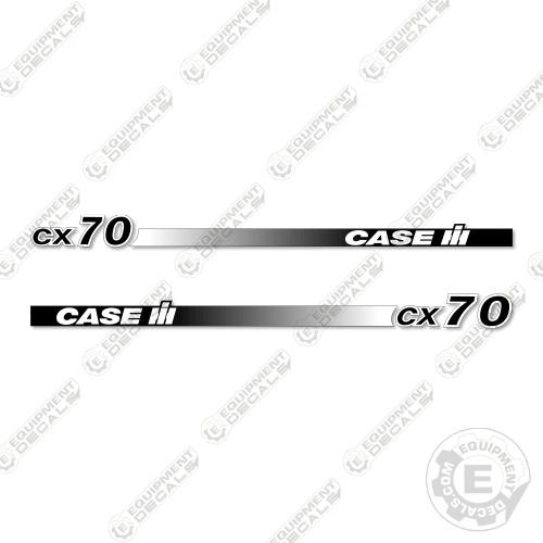 Fits Case CX70 Decal Kit Tractor (Straight Stripes) 70, cx70, decal kit