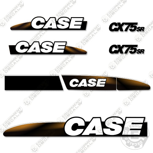 Fits Case CX75SR Decal Kit Excavator 75, 75sr, cx75, cx75sr, decal kit