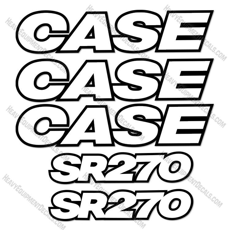 Fits Case SR270 Decal Kit Skid Steer New Style 270, decal kit, sr-270, sr270