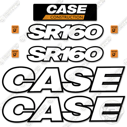 Fits Case SR160 Decal Kit Skid Steer - 3M REFLECTIVE Vinyl! 160, decal kit, sr-160, sr160